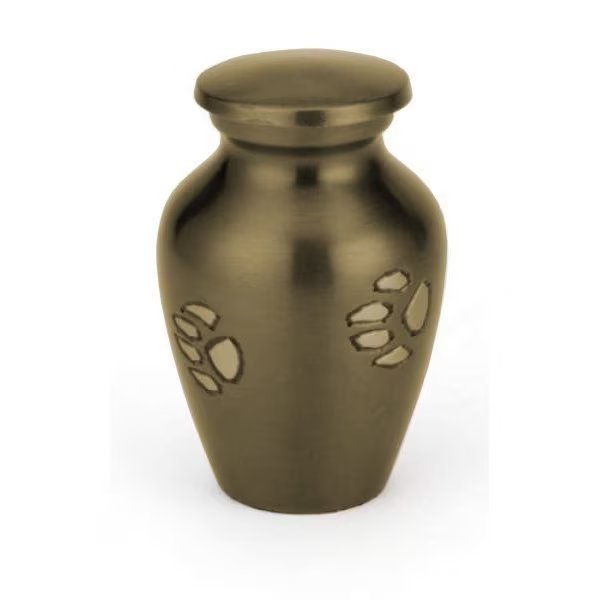Paw Prints Urn - Minature (Bronze), Afs, Mfr#: 600031